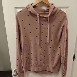 Junk Food Disney Clothing Pink Hoodie with Black Accents